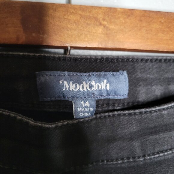 ModCloth Set Sailorette Nautical Sailor 14 Black High Rise Skinny Jeans Retro Ro - Picture 6 of 10